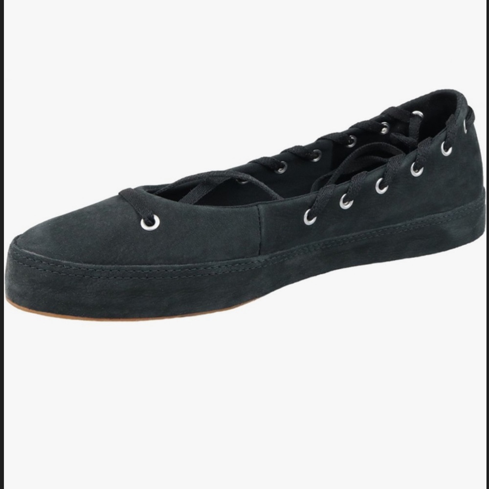 Converse Black Lace-Up Women's Flats - Picture 2 of 8